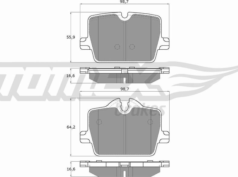 TOMEX brakes TX 19-73 - Stabdžių trinkelių rinkinys, diskinis stabdys onlydrive.pro