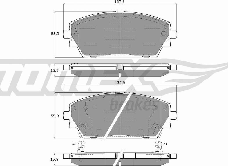 TOMEX brakes TX 19-77 - Brake Pad Set, disc brake onlydrive.pro