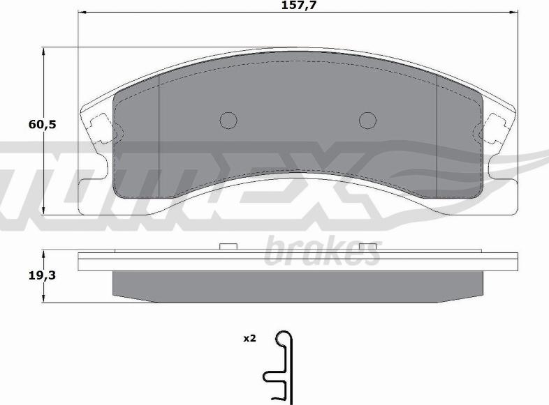 TOMEX brakes TX 14-91 - Brake Pad Set, disc brake onlydrive.pro