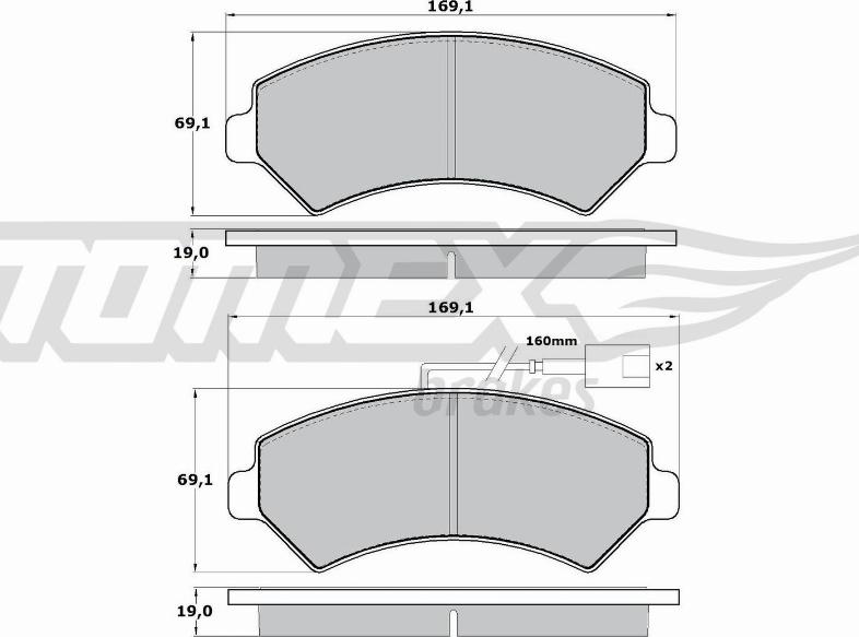 TOMEX brakes TX 14-401 - Brake Pad Set, disc brake onlydrive.pro