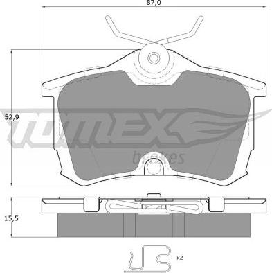 TOMEX brakes TX 14-51 - Brake Pad Set, disc brake onlydrive.pro