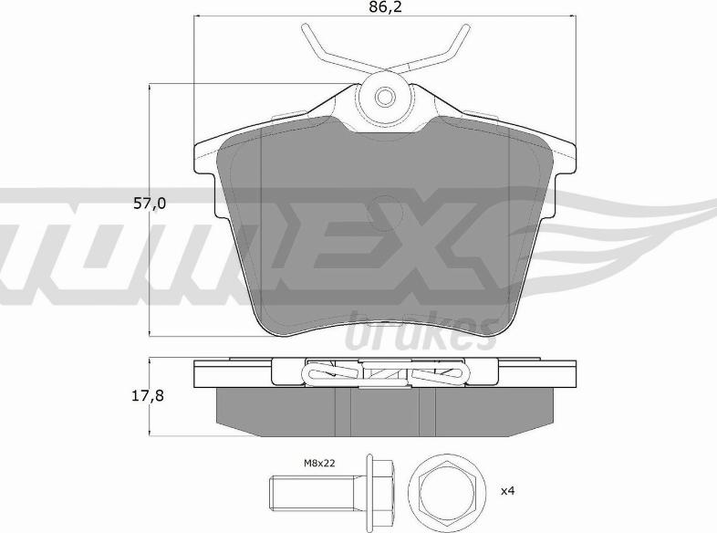 TOMEX brakes TX 14-69 - Brake Pad Set, disc brake onlydrive.pro