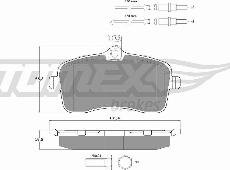 TOMEX brakes TX 14-67 - Brake Pad Set, disc brake onlydrive.pro