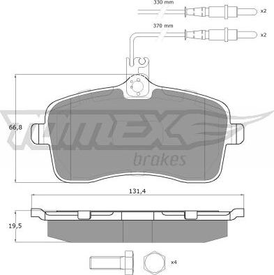 TOMEX brakes TX 14-67 - Brake Pad Set, disc brake onlydrive.pro