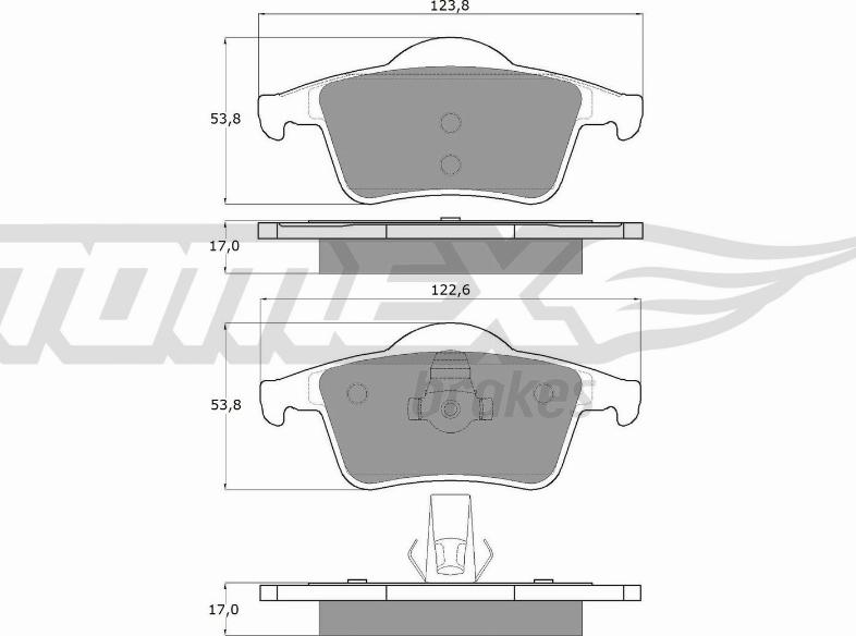 TOMEX brakes TX 14-05 - Piduriklotsi komplekt,ketaspidur onlydrive.pro