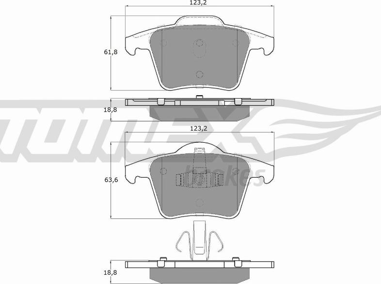 TOMEX brakes TX 14-07 - Bremžu uzliku kompl., Disku bremzes onlydrive.pro