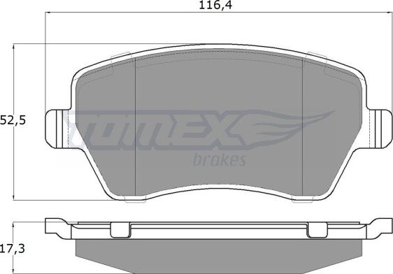 TOMEX brakes TX 14-16 - Brake Pad Set, disc brake onlydrive.pro