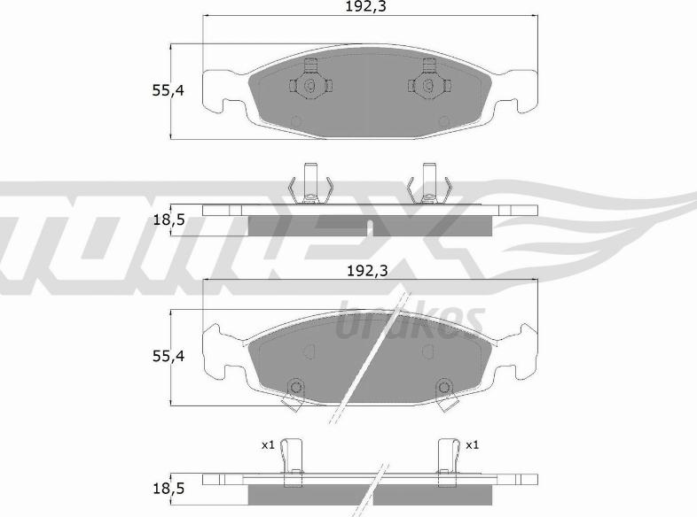 TOMEX brakes TX 14-89 - Тормозные колодки, дисковые, комплект onlydrive.pro