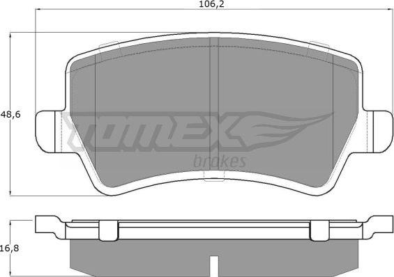 TOMEX brakes TX 14-85 - Stabdžių trinkelių rinkinys, diskinis stabdys onlydrive.pro