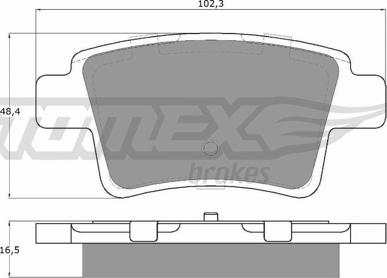 TOMEX brakes TX 14-82 - Brake Pad Set, disc brake onlydrive.pro