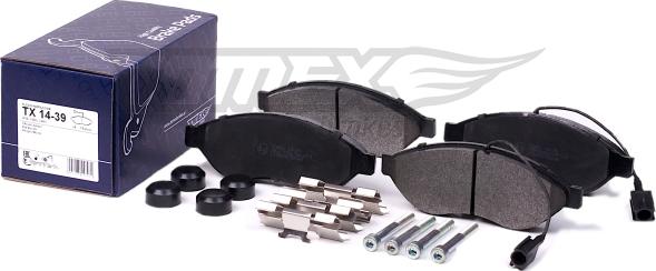 TOMEX brakes TX 14-39 - Stabdžių trinkelių rinkinys, diskinis stabdys onlydrive.pro