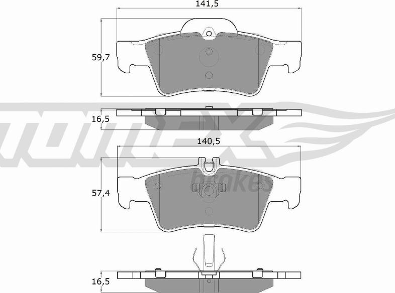 TOMEX brakes TX 14-30 - Brake Pad Set, disc brake onlydrive.pro