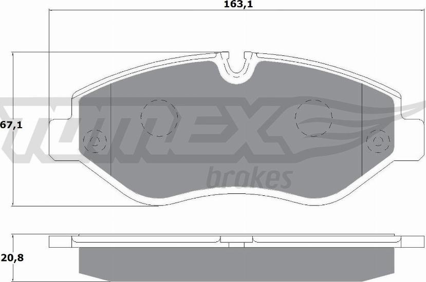 TOMEX brakes TX 14-25 - Bremžu uzliku kompl., Disku bremzes onlydrive.pro