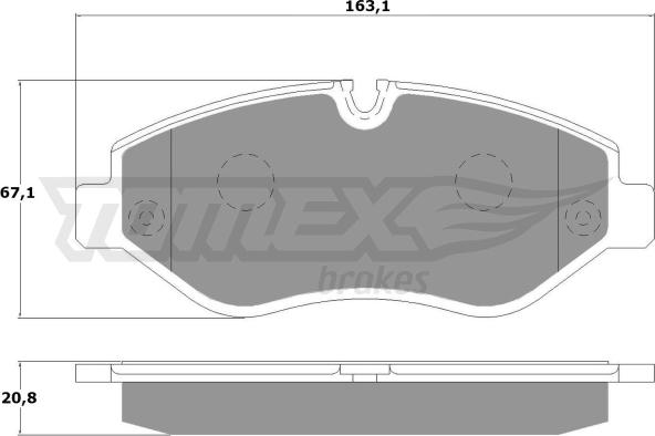 TOMEX brakes TX 14-25 - Bremžu uzliku kompl., Disku bremzes onlydrive.pro