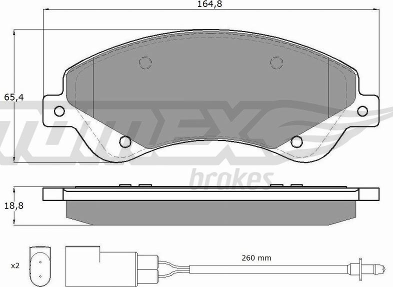 TOMEX brakes TX 14-79 - Brake Pad Set, disc brake onlydrive.pro