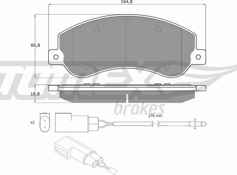 TOMEX brakes TX 14-77 - Bremžu uzliku kompl., Disku bremzes onlydrive.pro