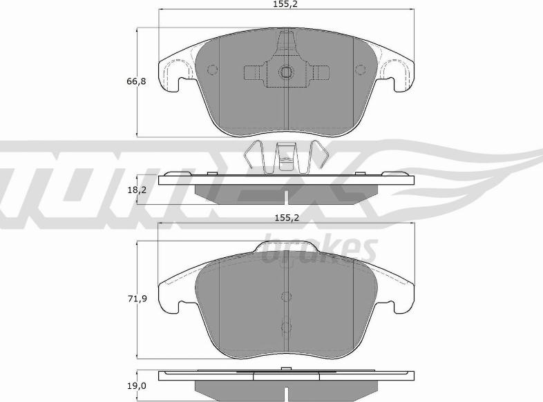 TOMEX brakes TX 15-93 - Brake Pad Set, disc brake onlydrive.pro