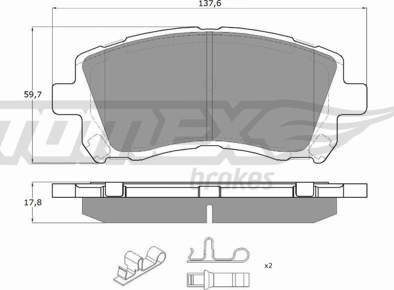 TOMEX brakes TX 15-45 - Brake Pad Set, disc brake onlydrive.pro