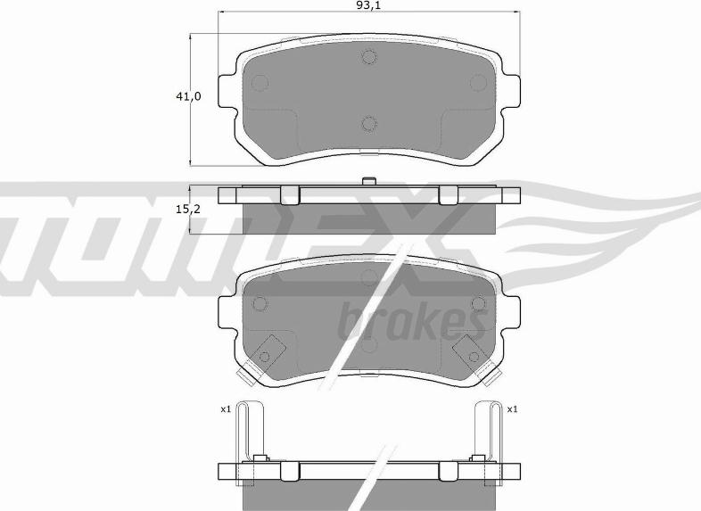 TOMEX brakes TX 15-66 - Brake Pad Set, disc brake onlydrive.pro