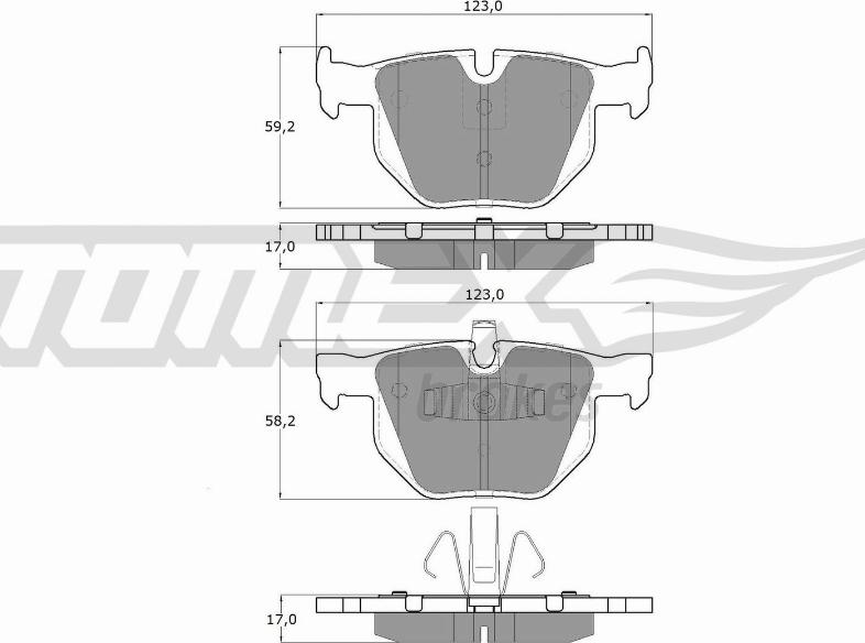 TOMEX brakes TX 15-14 - Stabdžių trinkelių rinkinys, diskinis stabdys onlydrive.pro