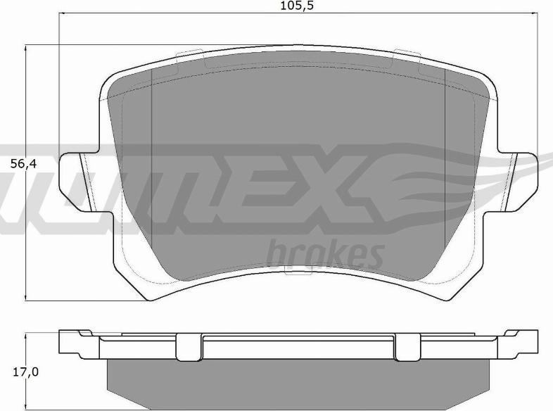 TOMEX brakes TX 15-83 - Bremžu uzliku kompl., Disku bremzes onlydrive.pro