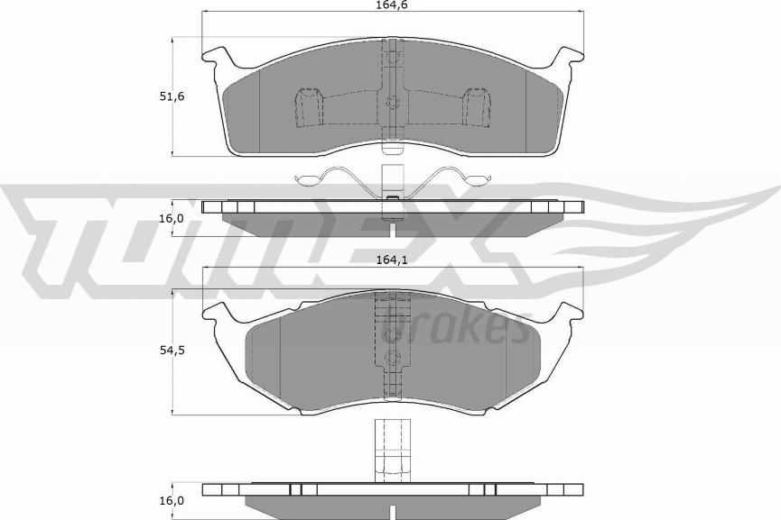 TOMEX brakes TX 15-34 - Тормозные колодки, дисковые, комплект onlydrive.pro