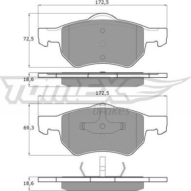 TOMEX brakes TX 15-30 - Stabdžių trinkelių rinkinys, diskinis stabdys onlydrive.pro