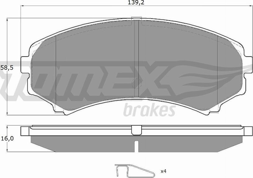 TOMEX brakes TX 15-33 - Brake Pad Set, disc brake onlydrive.pro