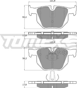 TOMEX brakes TX 15-24 - Bremžu uzliku kompl., Disku bremzes onlydrive.pro