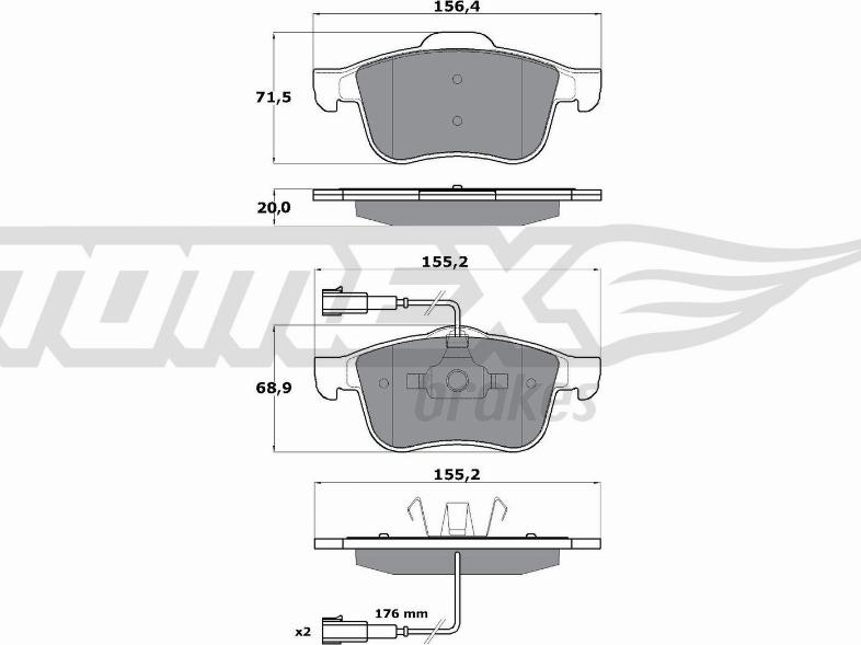 TOMEX brakes TX 15-25 - Piduriklotsi komplekt,ketaspidur onlydrive.pro