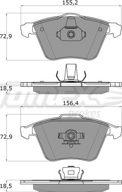 TOMEX brakes TX 15-26 - Brake Pad Set, disc brake onlydrive.pro