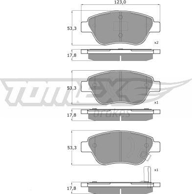 TOMEX brakes TX 15-20 - Brake Pad Set, disc brake onlydrive.pro