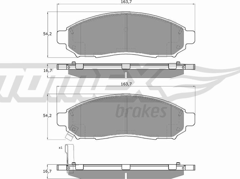 TOMEX brakes TX 15-28 - Piduriklotsi komplekt,ketaspidur onlydrive.pro