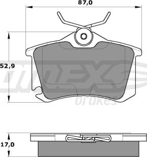 TOMEX brakes TX 15-22 - Brake Pad Set, disc brake onlydrive.pro