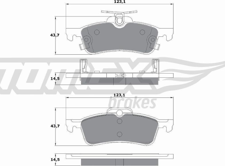 TOMEX brakes TX 15-79 - Brake Pad Set, disc brake onlydrive.pro