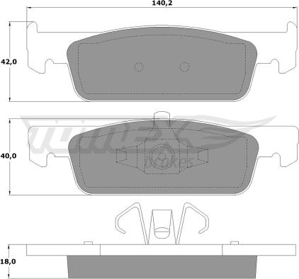 TOMEX brakes TX 16-94 - Piduriklotsi komplekt,ketaspidur onlydrive.pro