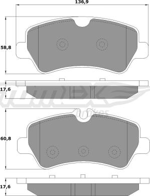 TOMEX brakes TX 16-96 - Brake Pad Set, disc brake onlydrive.pro