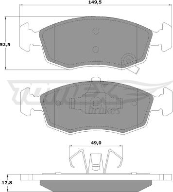 TOMEX brakes TX 16-90 - Brake Pad Set, disc brake onlydrive.pro