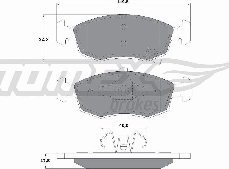 TOMEX brakes TX 16-90 - Brake Pad Set, disc brake onlydrive.pro