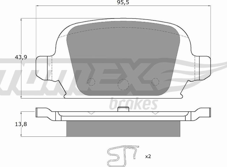 TOMEX brakes TX 16-06 - Piduriklotsi komplekt,ketaspidur onlydrive.pro