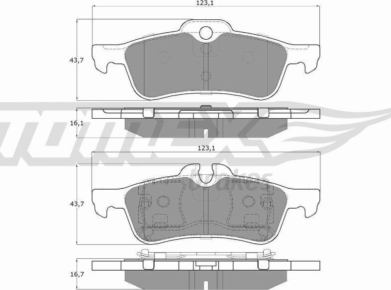 TOMEX brakes TX 16-03 - Piduriklotsi komplekt,ketaspidur onlydrive.pro