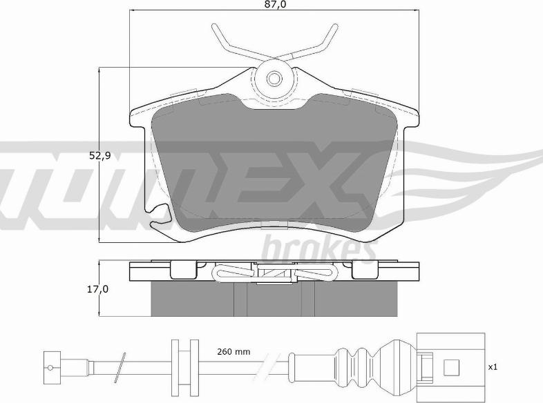 TOMEX brakes TX 16-15 - Brake Pad Set, disc brake onlydrive.pro