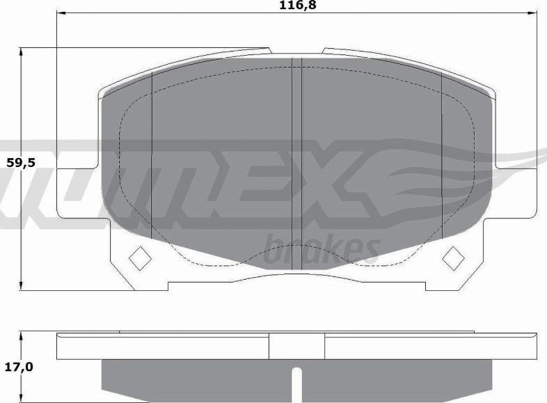 TOMEX brakes TX 16-11 - Brake Pad Set, disc brake onlydrive.pro