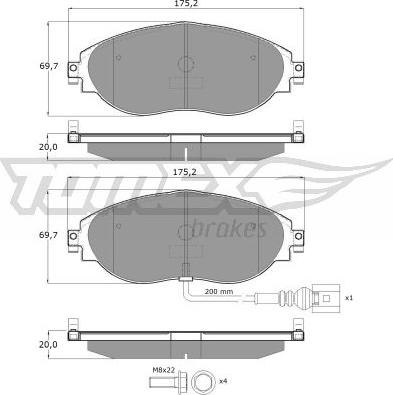 TOMEX brakes TX 16-84 - Stabdžių trinkelių rinkinys, diskinis stabdys onlydrive.pro