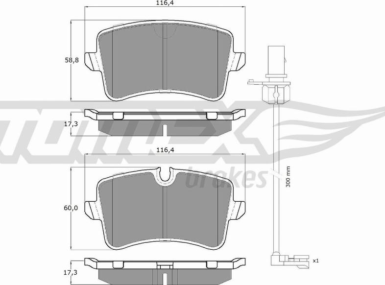 TOMEX brakes TX 16-81 - Piduriklotsi komplekt,ketaspidur onlydrive.pro