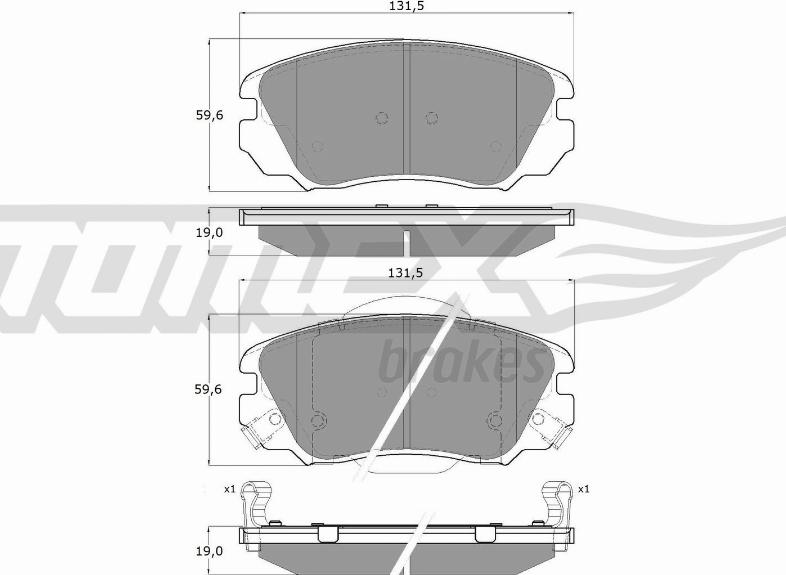 TOMEX brakes TX 16-33 - Piduriklotsi komplekt,ketaspidur onlydrive.pro