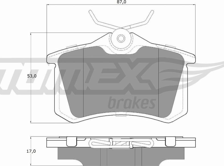 TOMEX brakes TX 16-24 - Brake Pad Set, disc brake onlydrive.pro