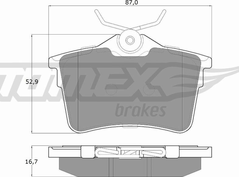 TOMEX brakes TX 16-26 - Bremžu uzliku kompl., Disku bremzes onlydrive.pro