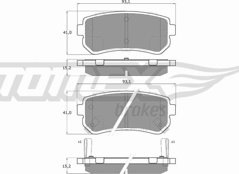 TOMEX brakes TX 16-28 - Тормозные колодки, дисковые, комплект onlydrive.pro