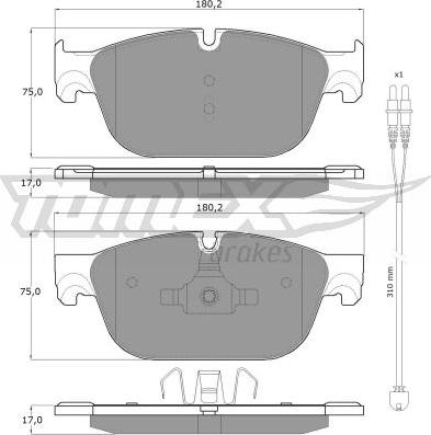 TOMEX brakes TX 16-78 - Brake Pad Set, disc brake onlydrive.pro